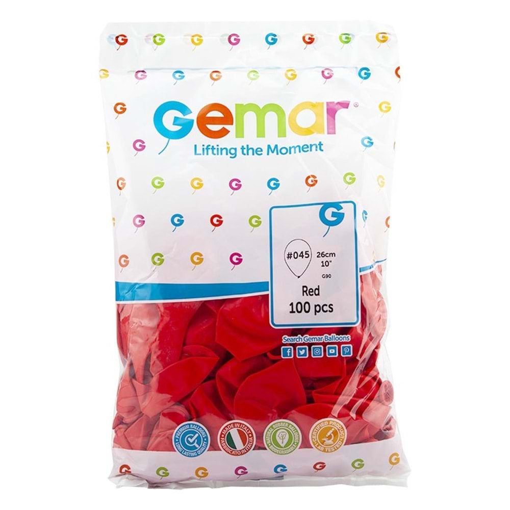 BALON-METALİK GEMAR PKT*100-KIRMIZI