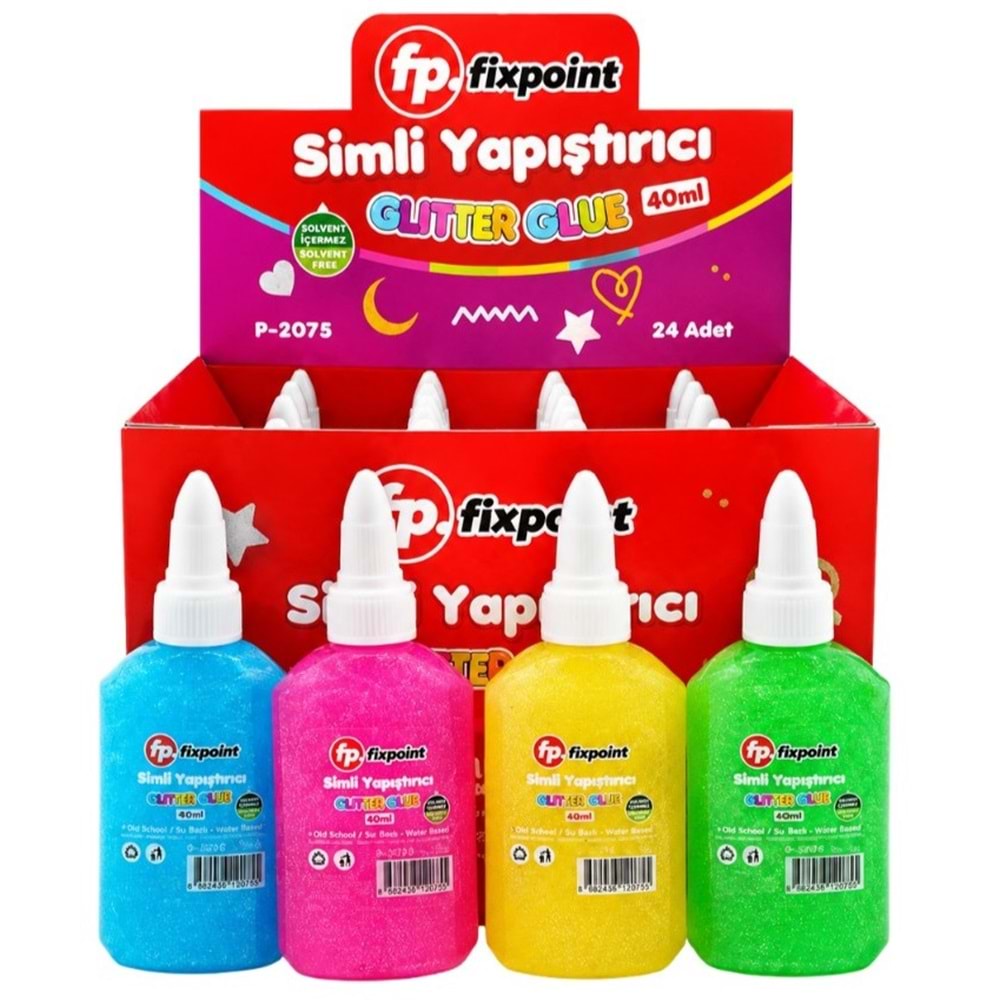 SIVI YAPIŞTIRICI-SİMLİ KONFETİ FİXPOİNT 90ML. P-2105 PKT*12